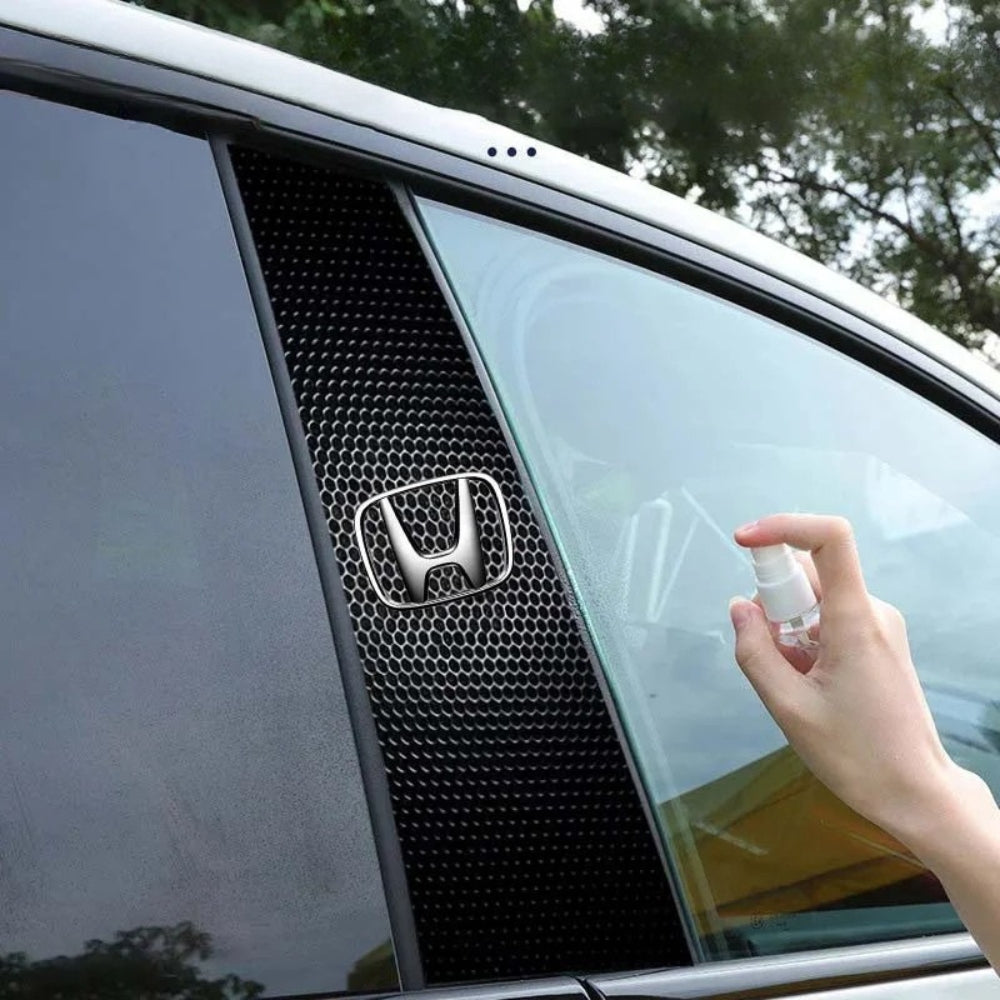 2x bilrudeklistermærker med logo