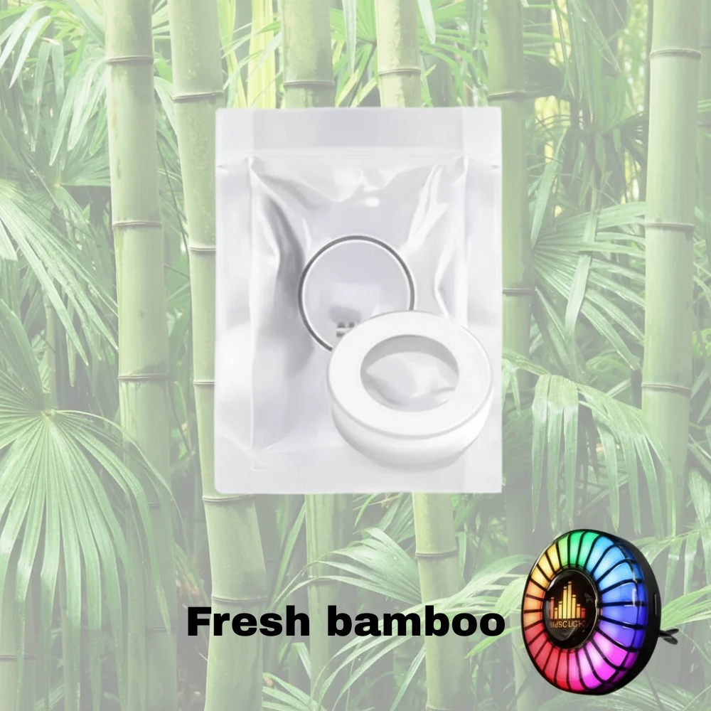 LED-bilbelysning med musikalisk rytm och logotyp (med doftspridare)