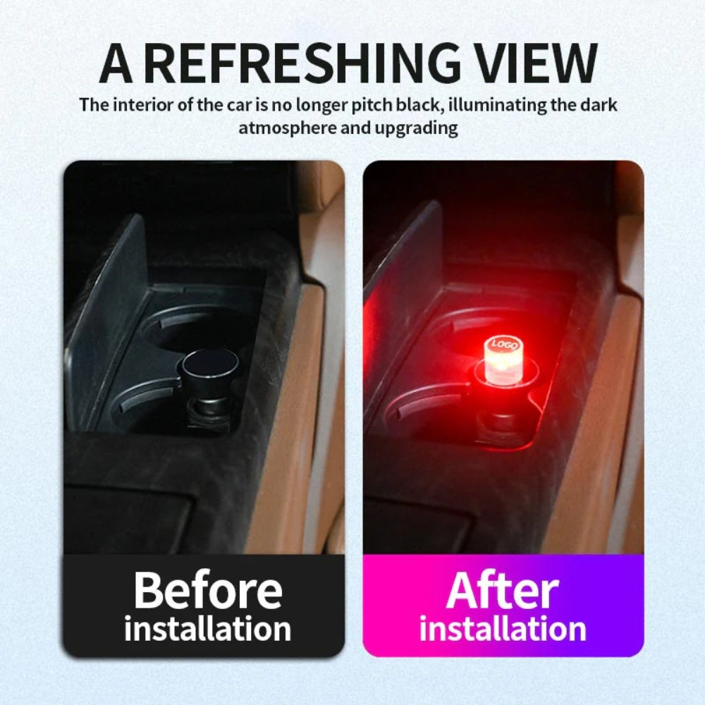 Dekorativ mini USB LED-lampa för bilens interiör