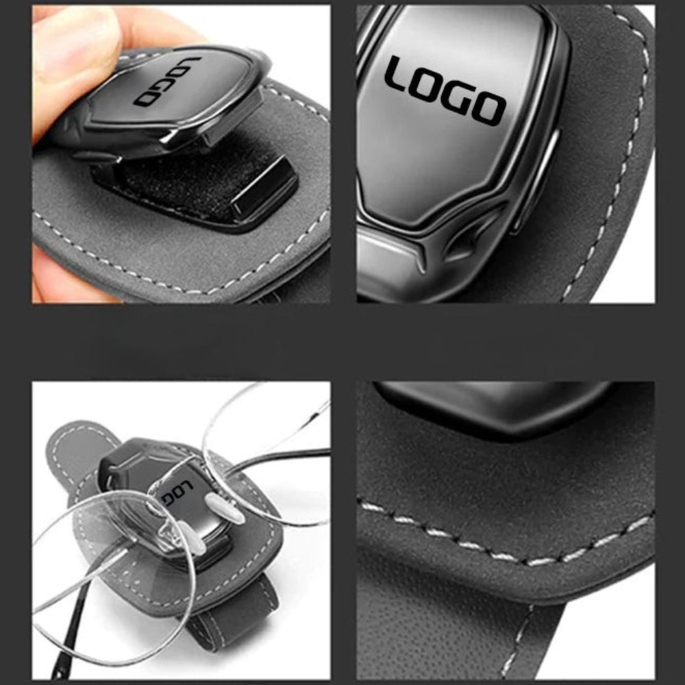 Semišový multifunkční klip na brýle s logem vašeho vozu