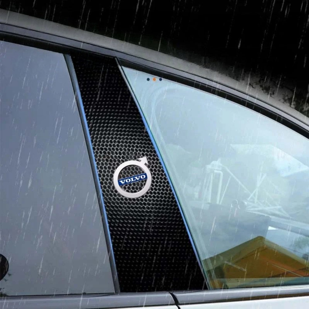 2x bilrudeklistermærker med logo