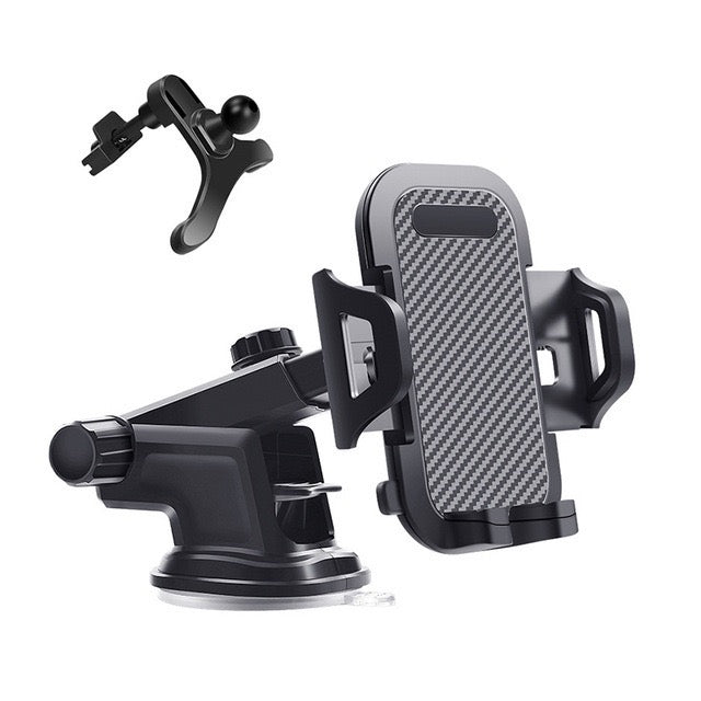 Suction Car Phone Holder + Free Air Vent Attachment